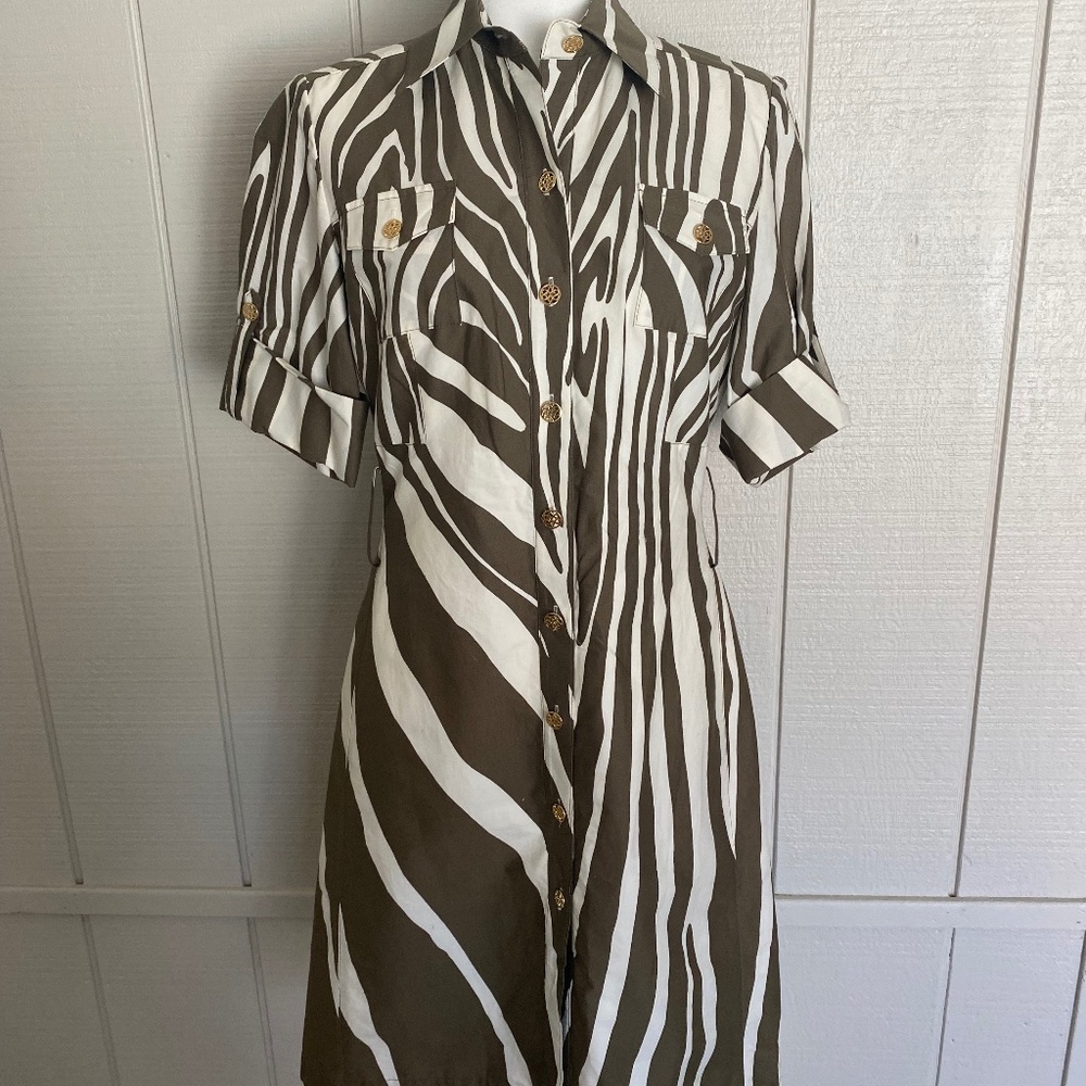 Antonio Melani Zebra Stipe Dress